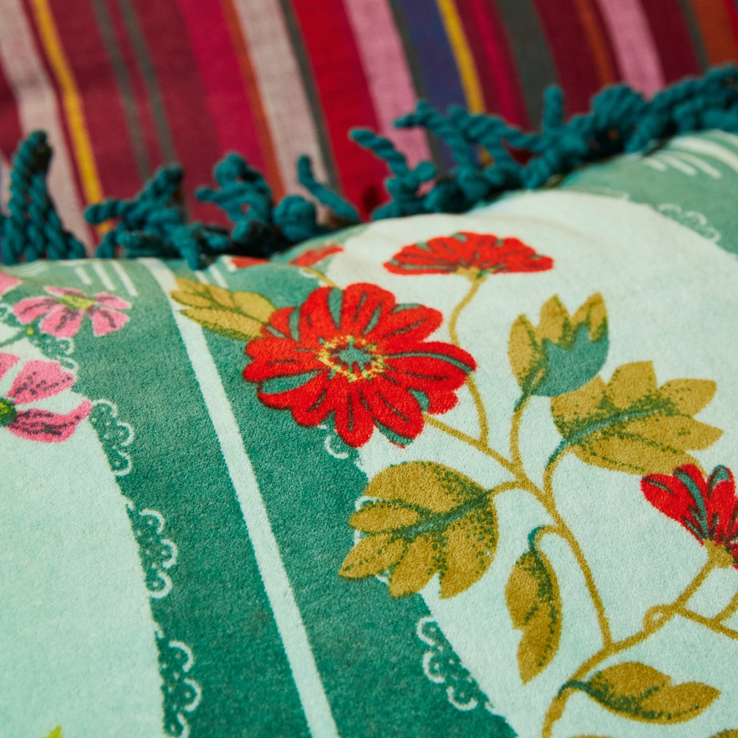 Sage X Clare - Gigi Velvet Cushion - Forest