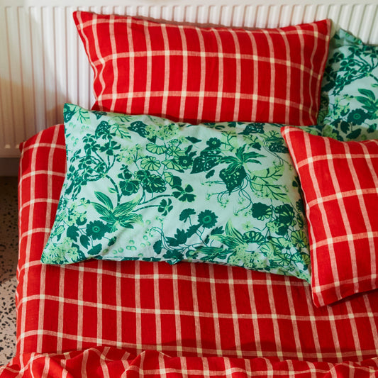 Sage X Clare - Jeanette Cotton Standard Pillowcase Set - Jade