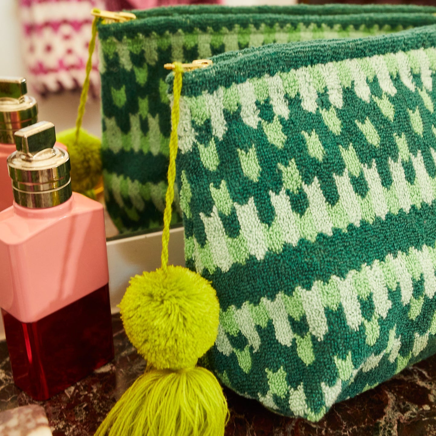 Sage X Clare - Arlette Terry Pouch - Jade