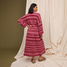 Load image into Gallery viewer, Sage X Clare  - Arlette Towelling Robe - Cosmo Pink - S/M
