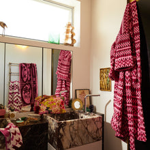Load image into Gallery viewer, Sage X Clare  - Arlette Towelling Robe - Cosmo Pink - S/M

