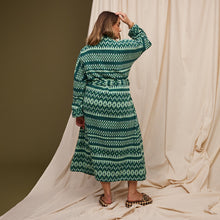 Load image into Gallery viewer, Sage X Clare  - Arlette Towelling Robe - Forest - S/M
