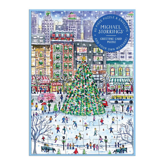 Galison - Christmas in The City - Greeting Card Puzzle