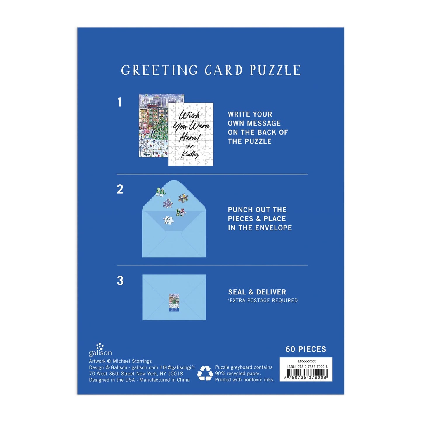 Galison - Christmas in The City - Greeting Card Puzzle