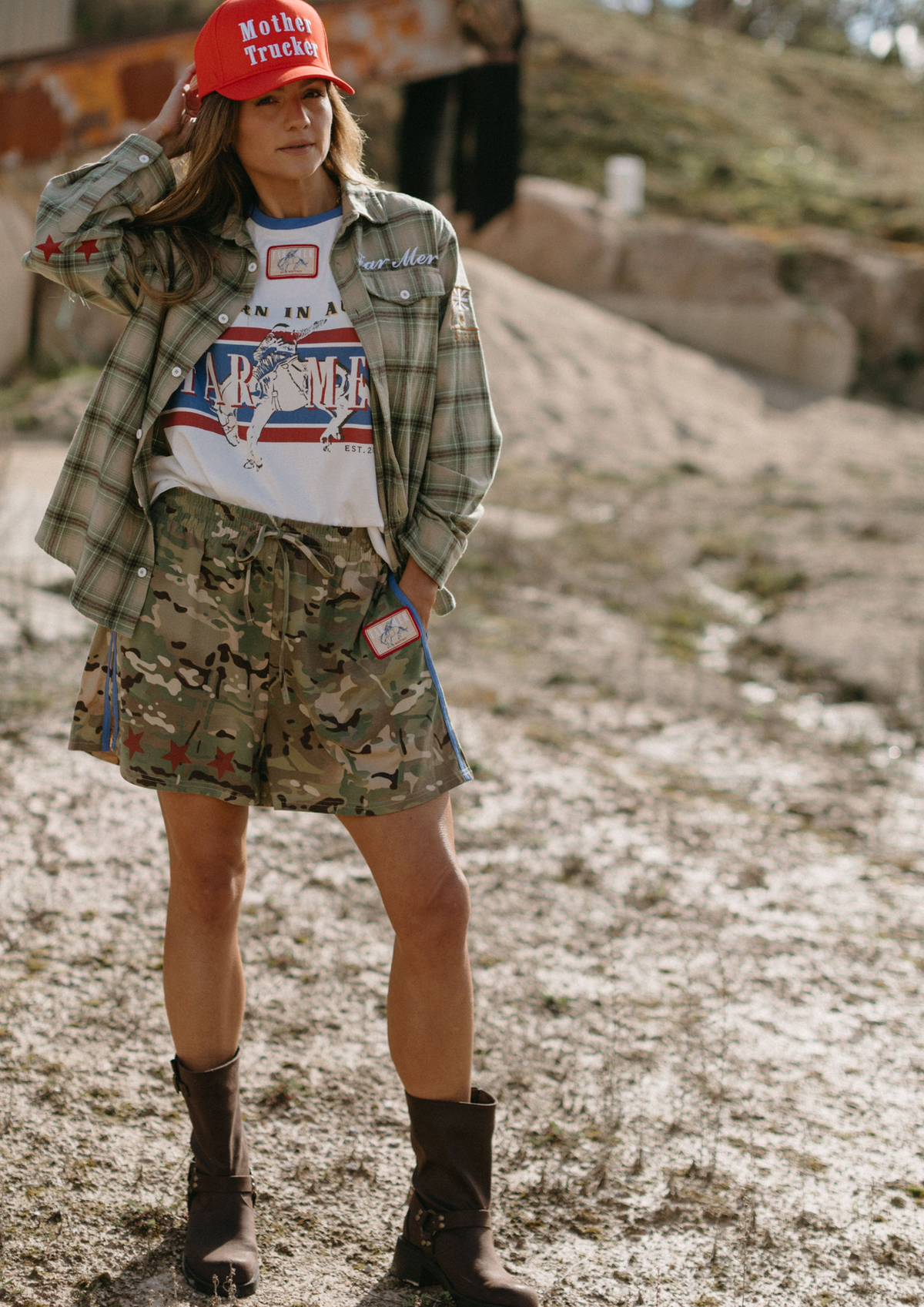 FARMER By Whitney - Camo Jersey Track Short