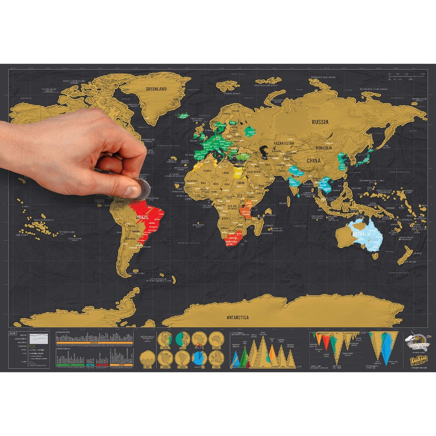 Luckies - Scratch Map - Deluxe Travel Edition