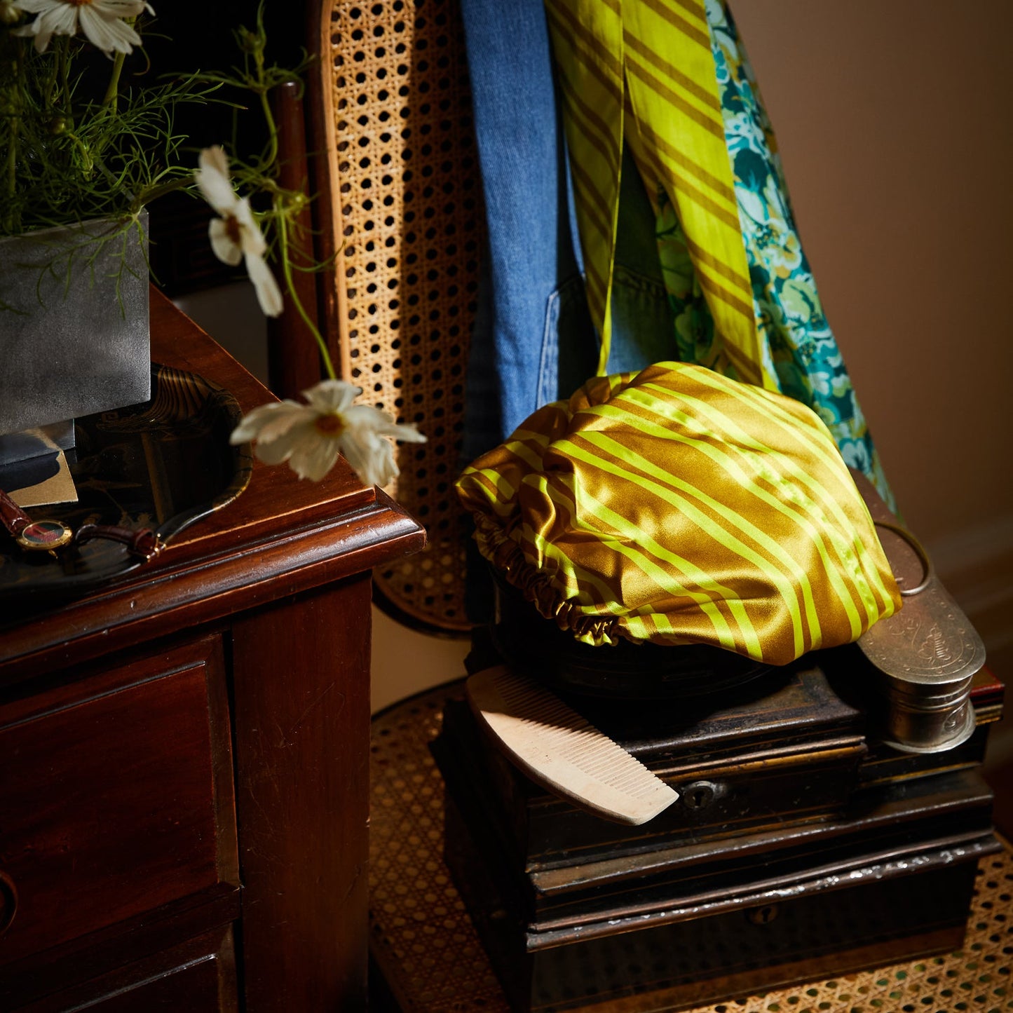 Sage X Clare - Taylor Silk Hair Turban - Olive
