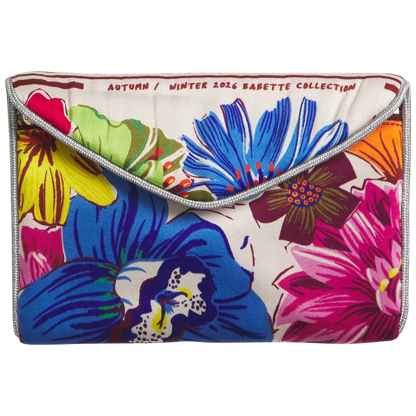 Sage X Clare - Ines Silk Pouch - Porcelain