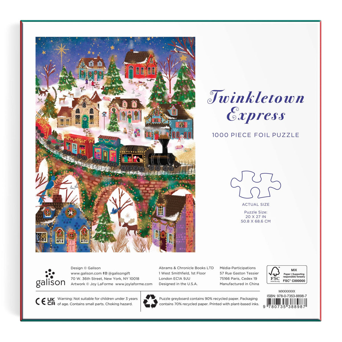 Galison - Joy Laforme - Twinkletown Express Foil Puzzle - 1000pc