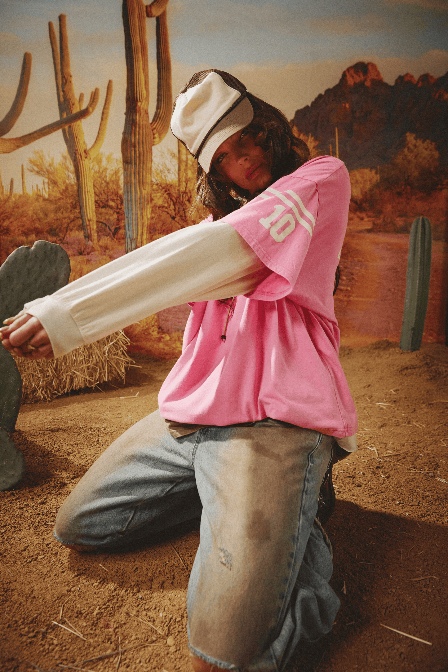 Sabbi - The Neigh Sayer Long Sleeve Tee - Pink