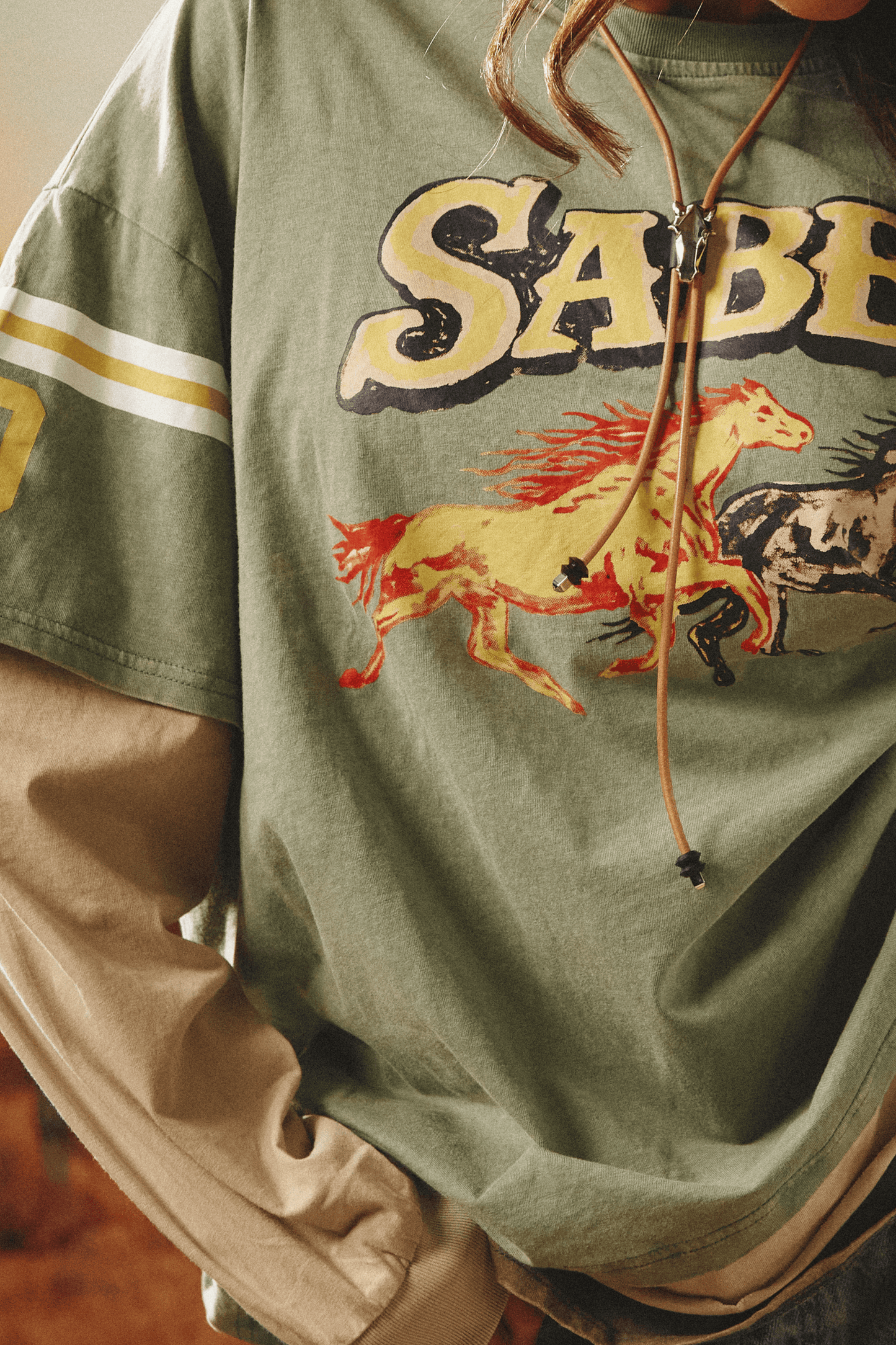 Sabbi - The Neigh Sayer Long Sleeve Tee - Green