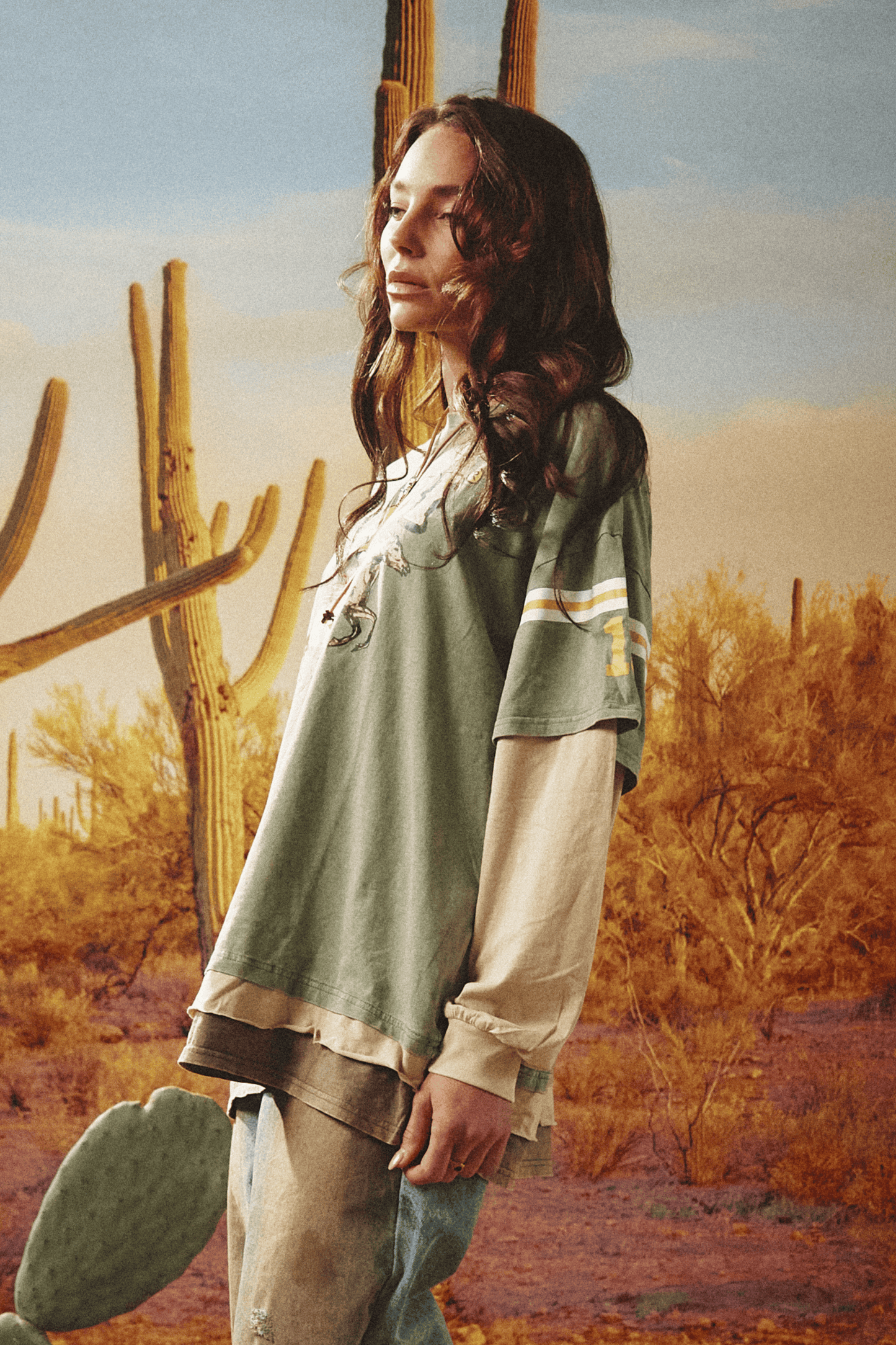 Sabbi - The Neigh Sayer Long Sleeve Tee - Green