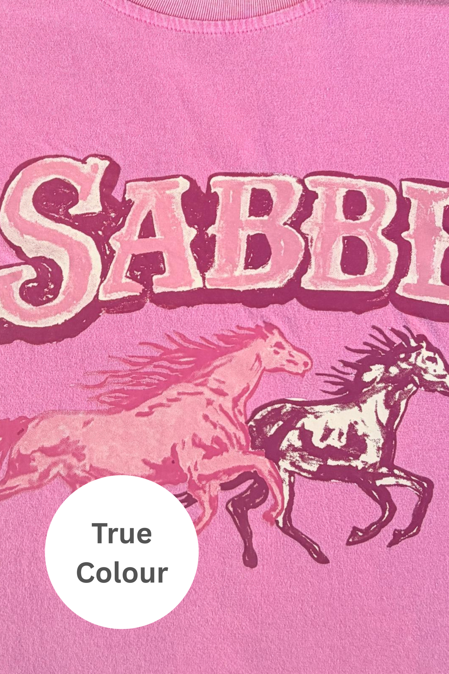 Sabbi - The Neigh Sayer Long Sleeve Tee - Pink