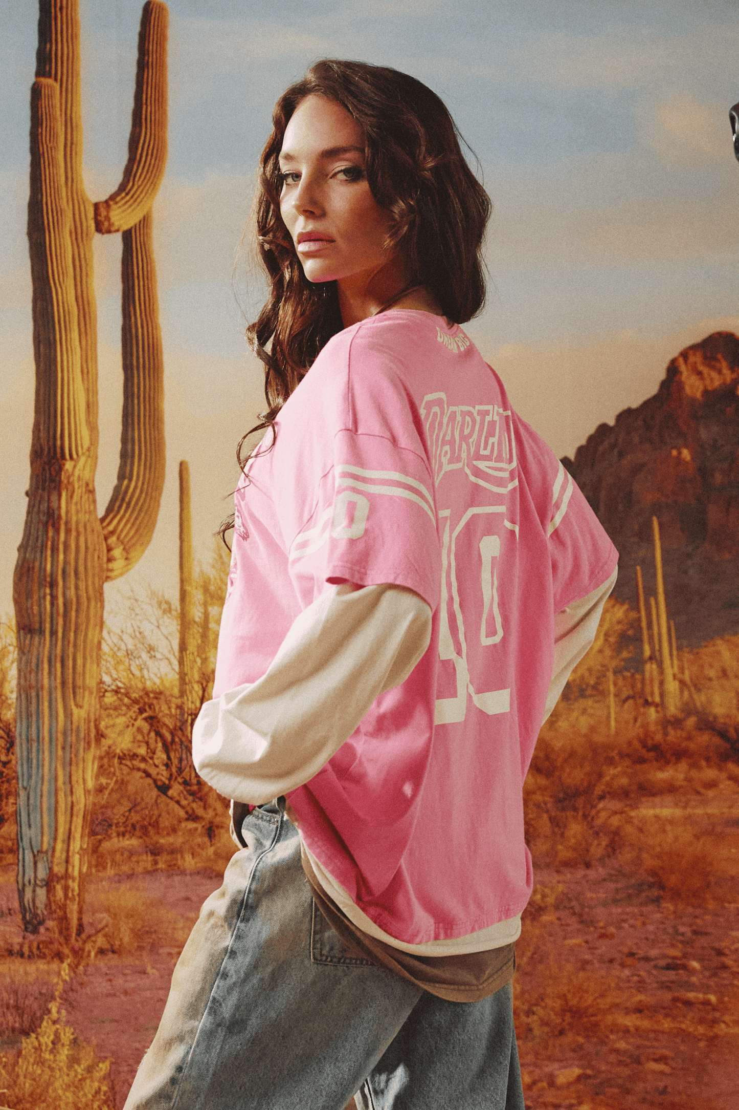 Sabbi - The Neigh Sayer Long Sleeve Tee - Pink