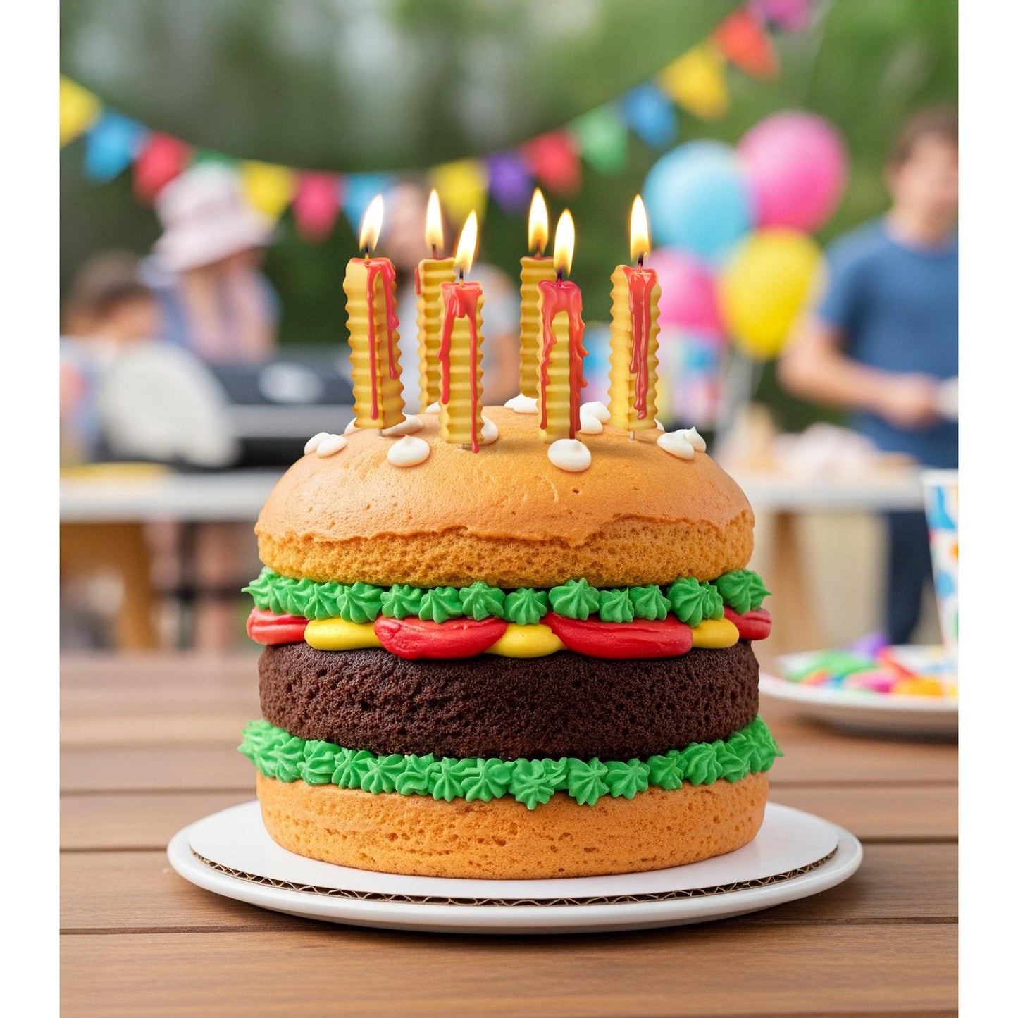 Fred - Hot and Crispy Birthday Candles - 6pcs Set Yellow