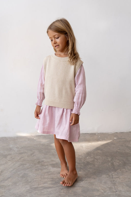 Illoura The Label - Knit Vest- Natural