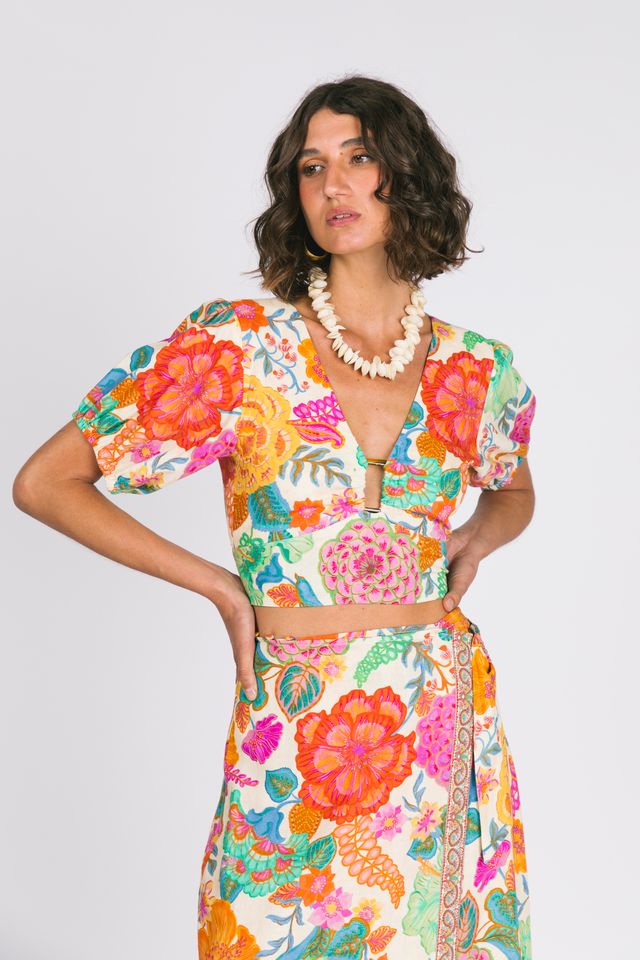 Nine Lives Bazaar - Prairie Blouse - White Sands