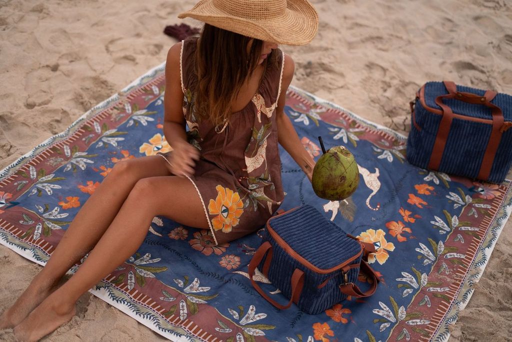 Wandering Folk - Large Cord Cooler Bag - Lagoon