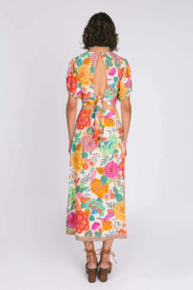 Nine Lives Bazaar - Barefoot Midi Skirt - White Sands