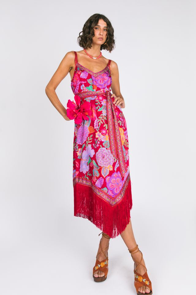 Nine Lives Bazaar - Holly Midi Dress - Royal Rouge