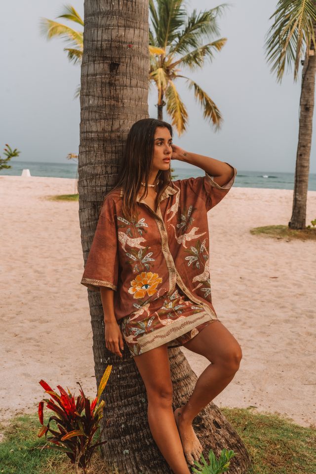 Wandering Folk - Eye of the Jungle Shirt - Hazel