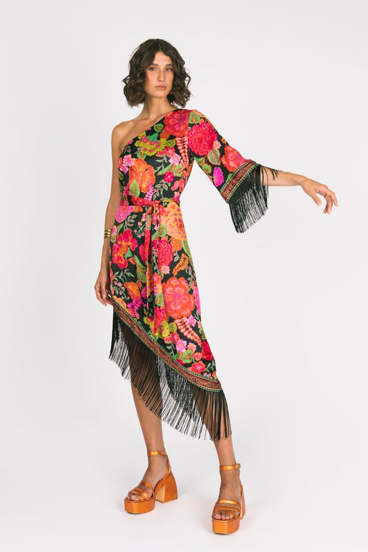 Nine Lives Bazaar - Lady Luck Midi Dress - Paprika