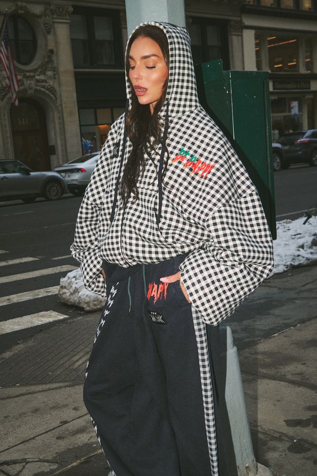 Sabbi - The Be Happy Padded Bomber - Gingham