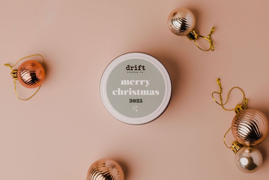 Drift - White Tin Candle - Quote Candles - Teacher & Christmas