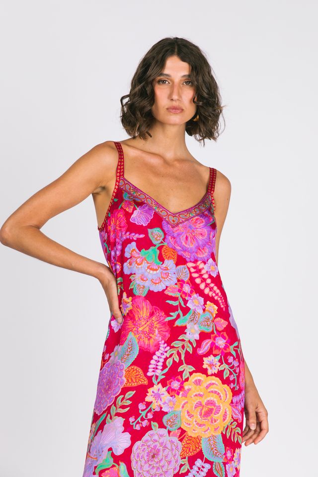 Nine Lives Bazaar - Holly Midi Dress - Royal Rouge