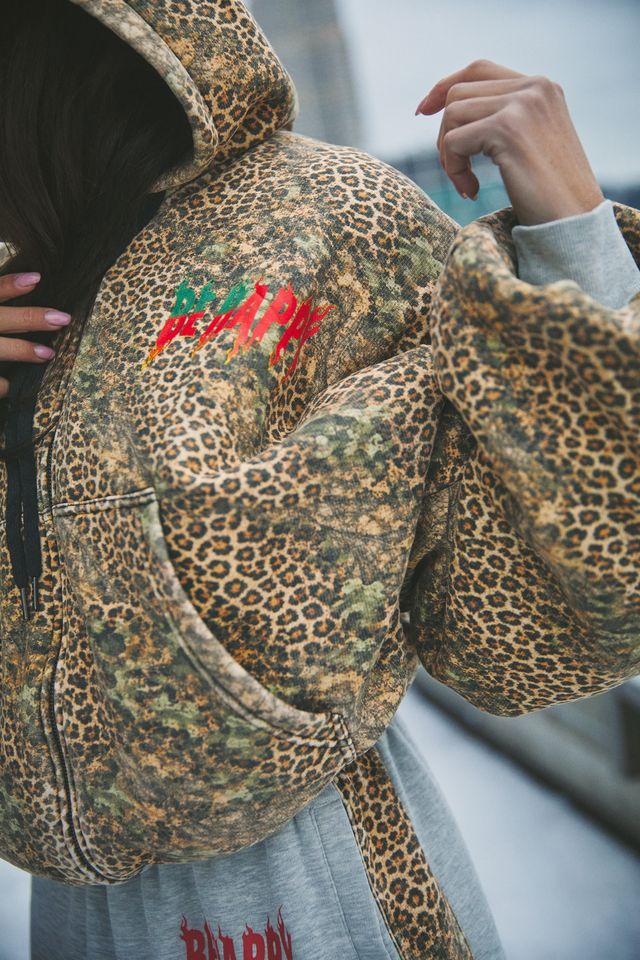 Sabbi - The Be Happy Padded Bomber - Leopard