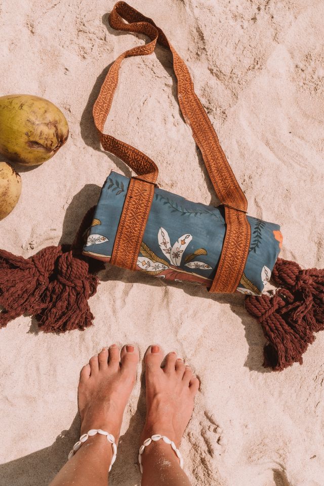 Wandering Folk - Eye of the Jungle Picnic Rug - Lagoon