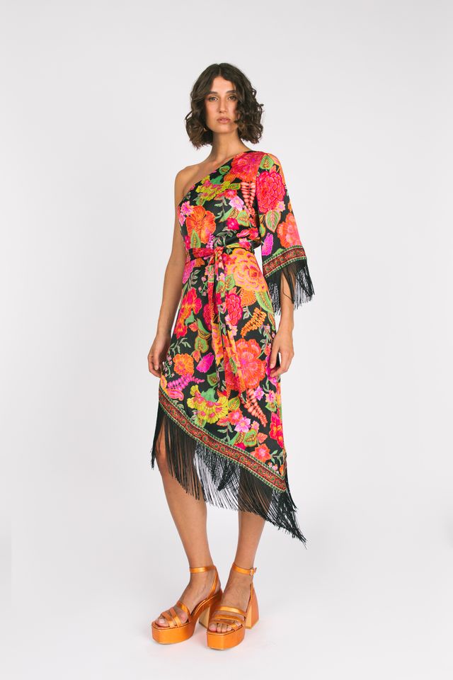 Nine Lives Bazaar - Lady Luck Midi Dress - Paprika