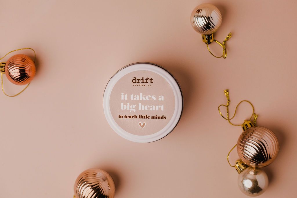 Drift - White Tin Candle - Quote Candles - Teacher & Christmas