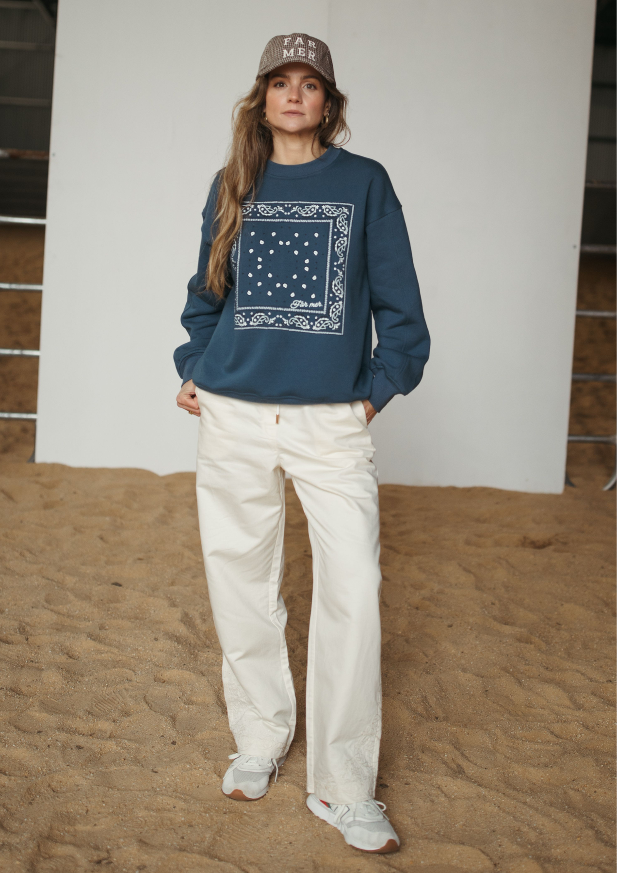 FARMER By Whitney - Paisley Emboss Drawstring Pant