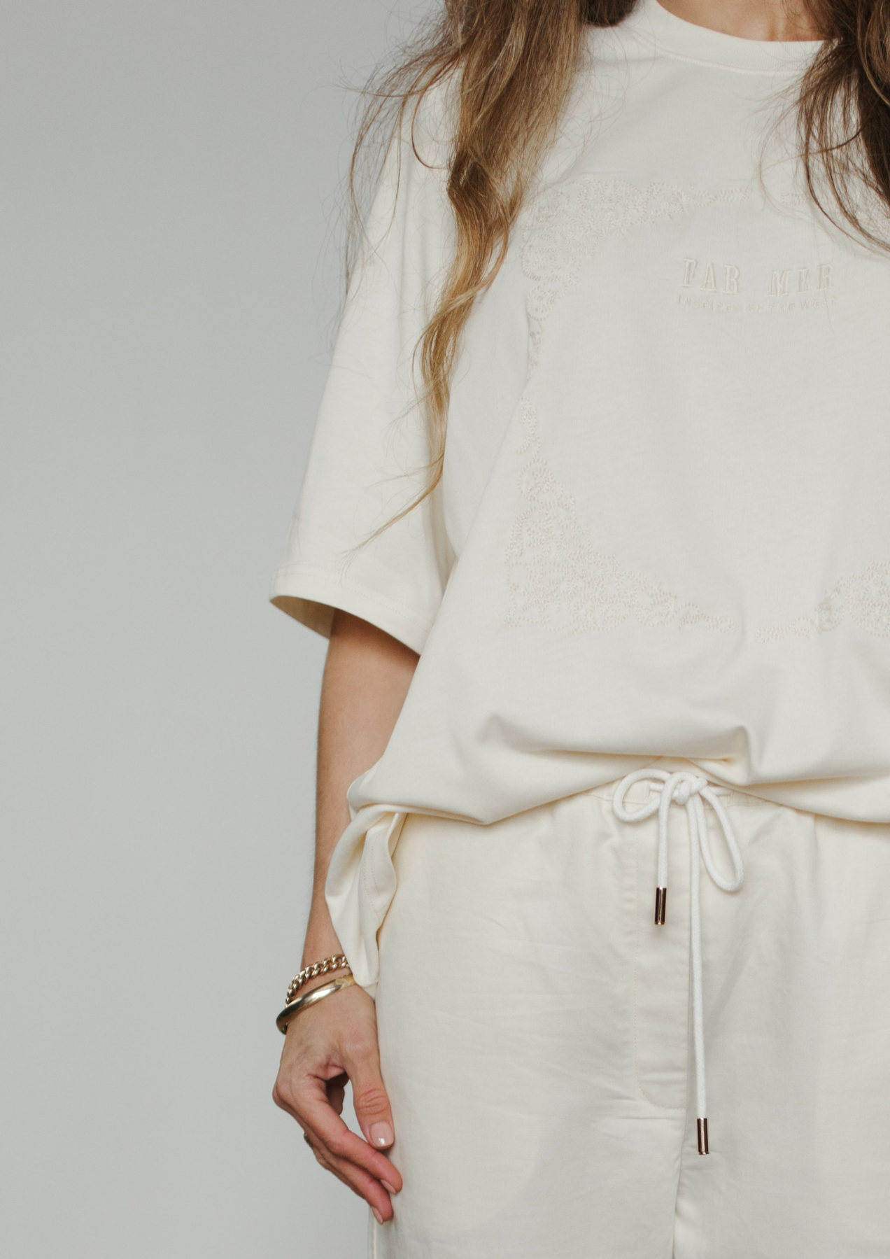 FARMER By Whitney - Paisley Emboss Crew Tee