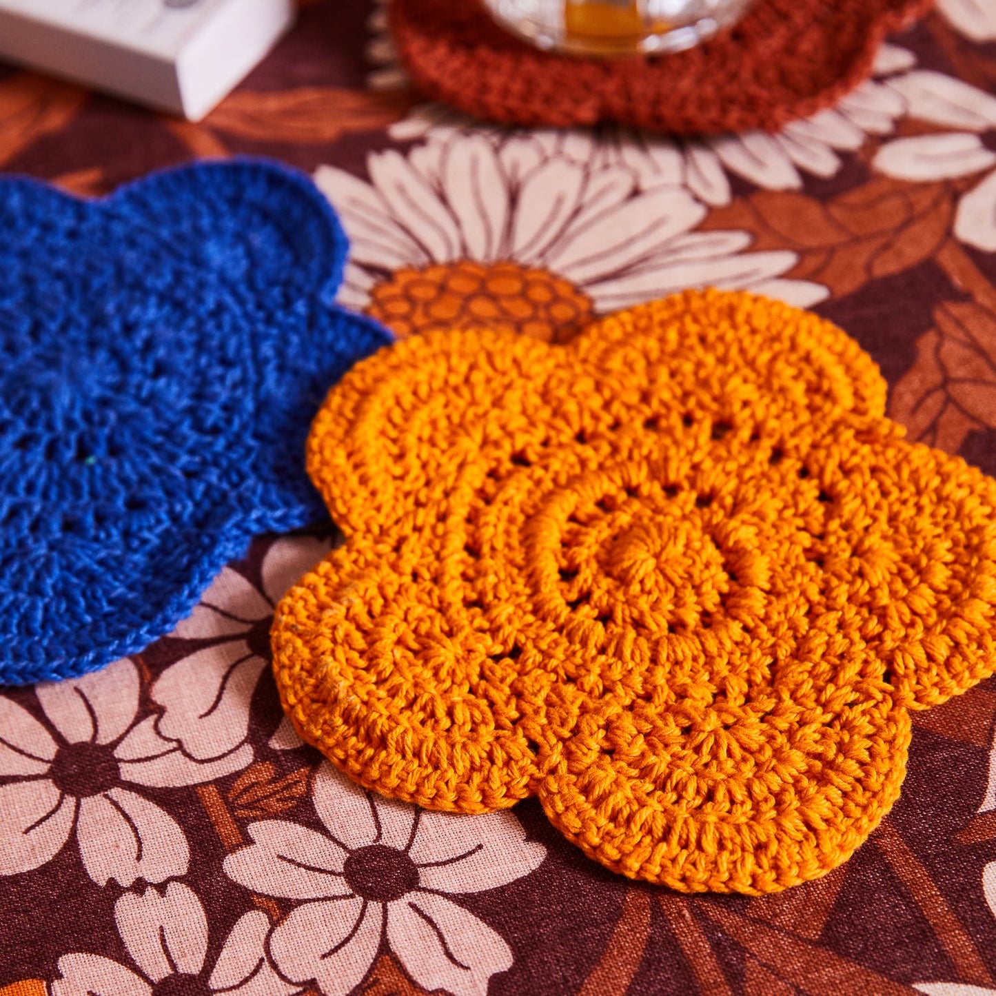 Sage X Clare - Chumo Crochet Coaster Set - Lapis
