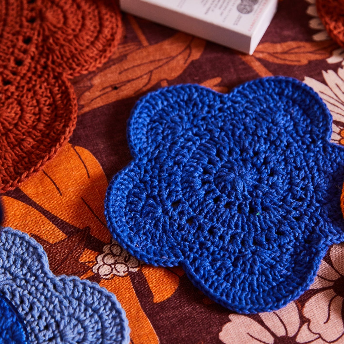 Sage X Clare - Chumo Crochet Coaster Set - Lapis