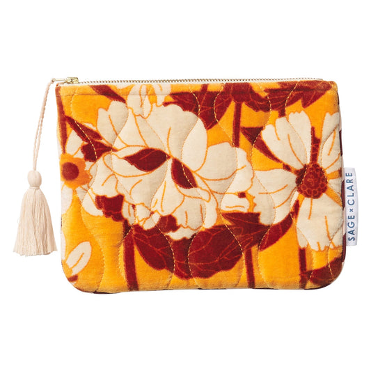 Sage X Clare - Bernanda Velvet Pouch - Valencia