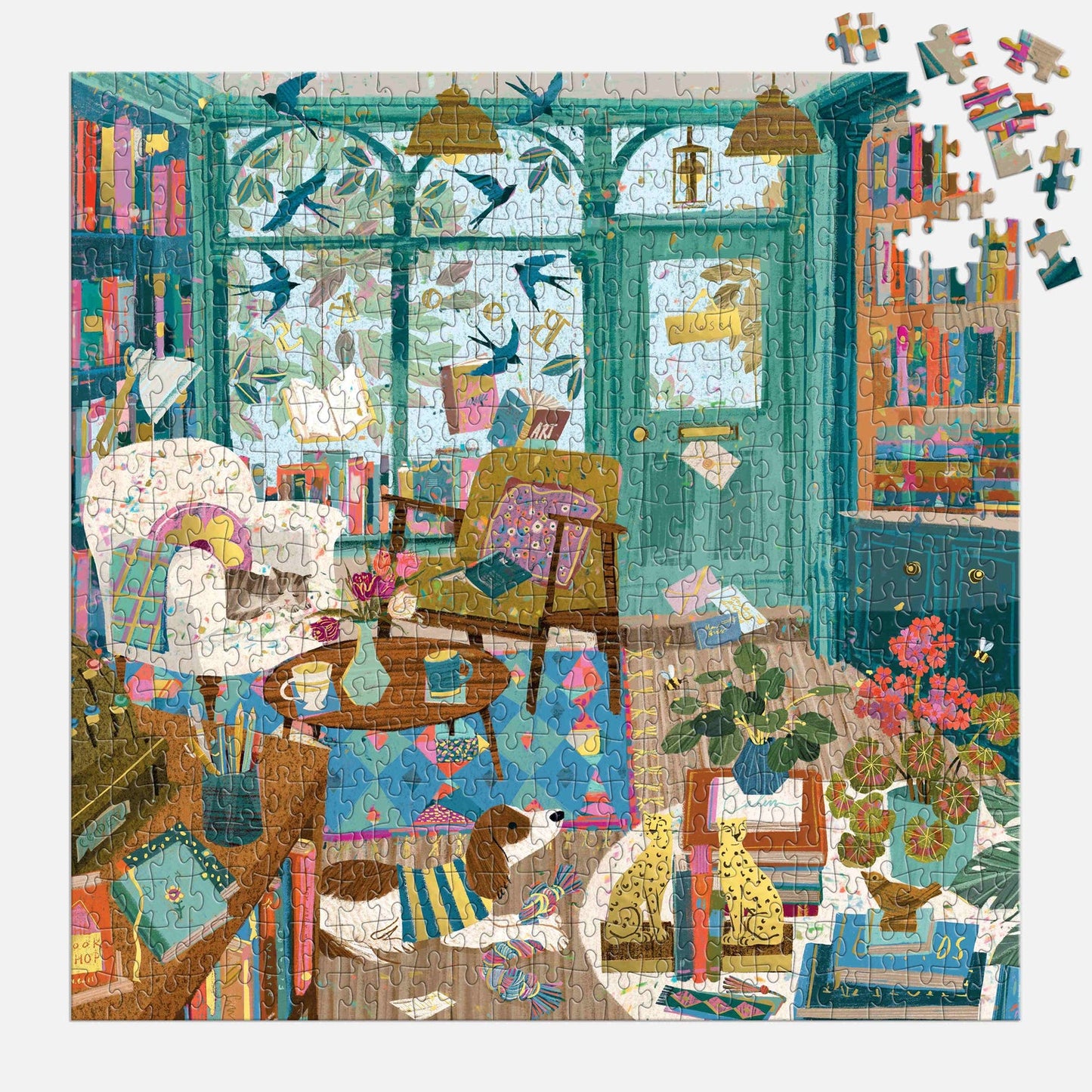 Galison - Bookshop Afternoon Foil Puzzle - 500pc