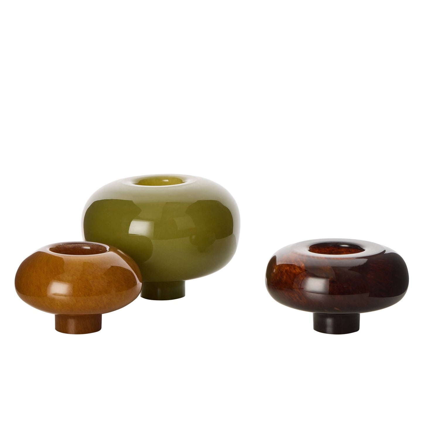 Amalfi - Tutti Stack Vase 3pcs - Green & Amber