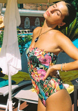 Load image into Gallery viewer, Poolside Paradiso - Lush Tropics Bandeau One Piece
