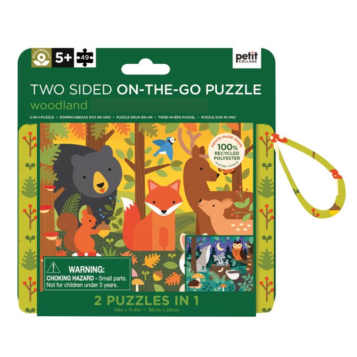 On The Go Puzzle - 2 Sided - Woodland