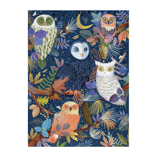 Galison - Owls at Dawn Foil Puzzle - 1000pc
