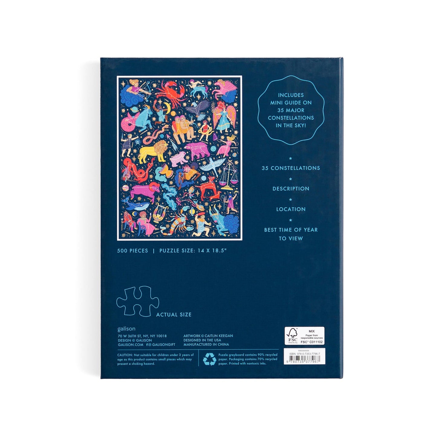 Galison - Constellations 101: Stargazing Book Puzzle - 500pcs