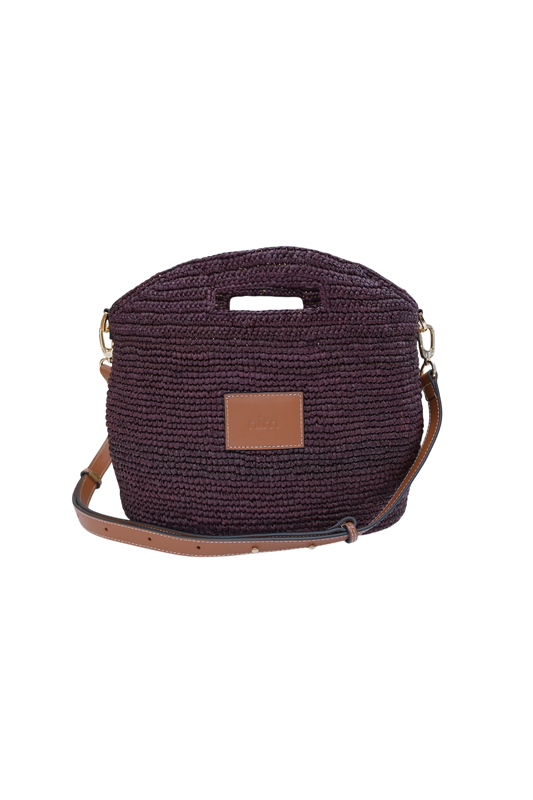 Nim The Label - Leather Trim Raffia BB - Cocoa