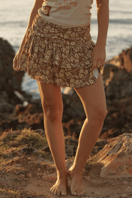 Sabbi - The Seas The Day Ra Ra Skirt - Mocha