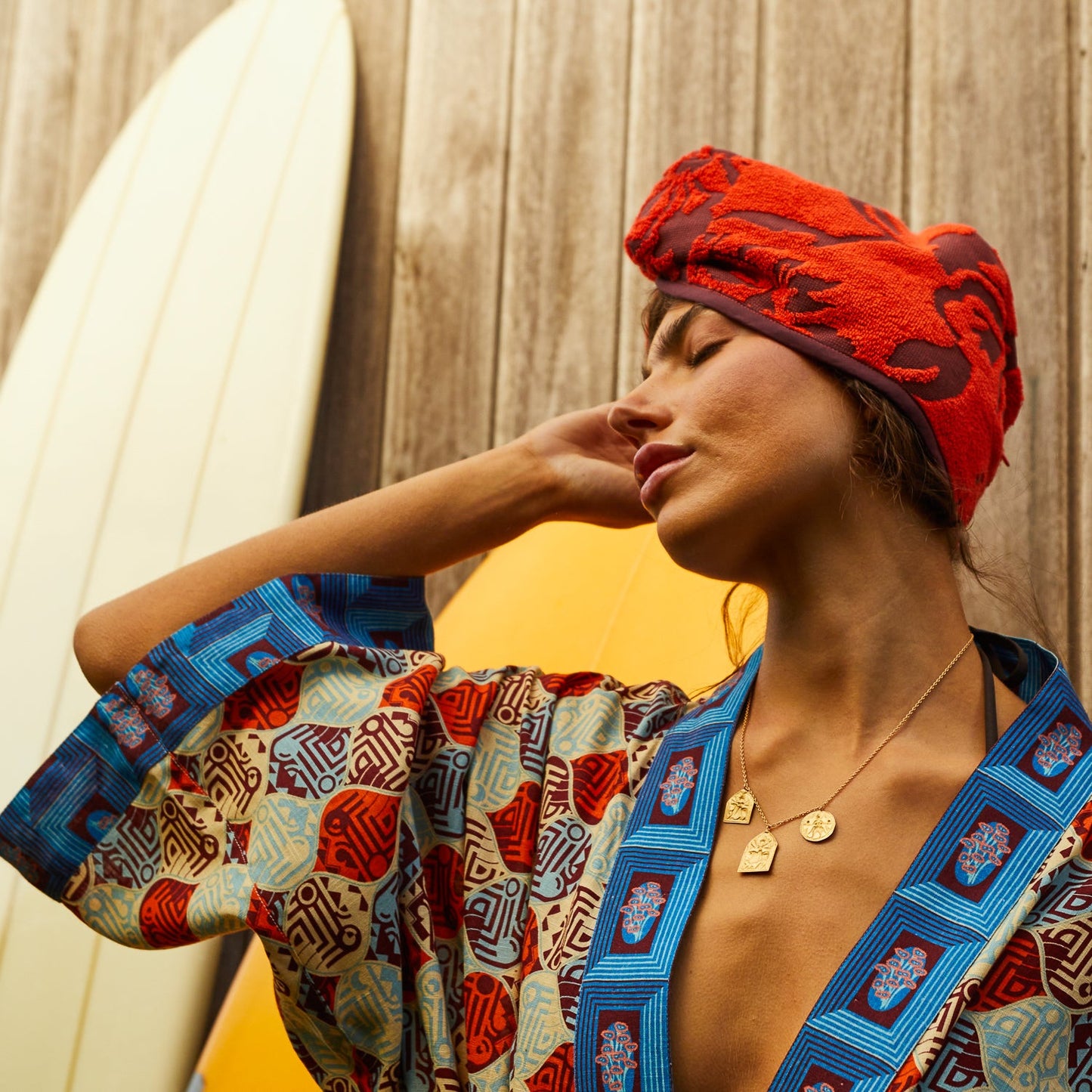Sage X Clare - Rosalia Hair Wrap - Flame