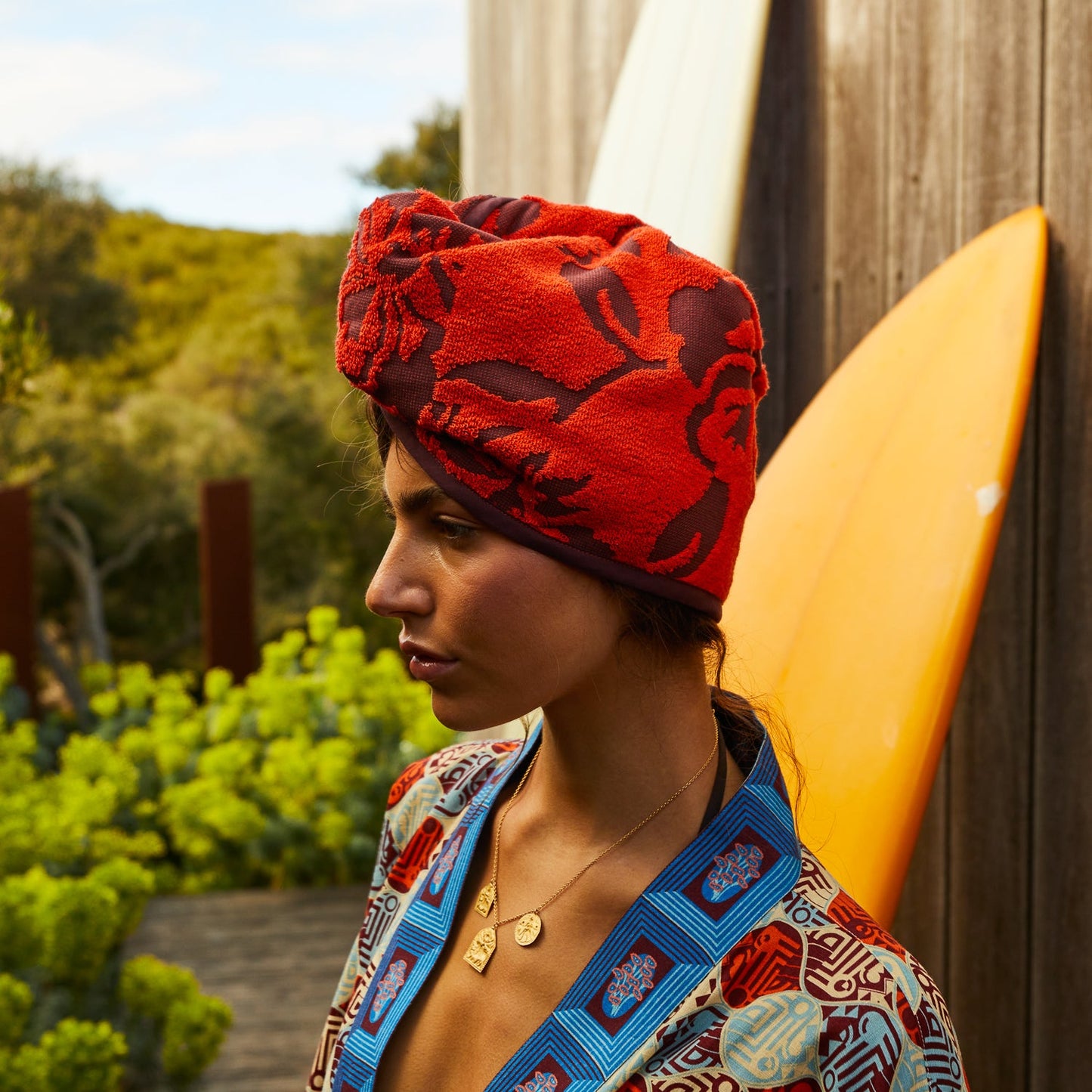 Sage X Clare - Rosalia Hair Wrap - Flame