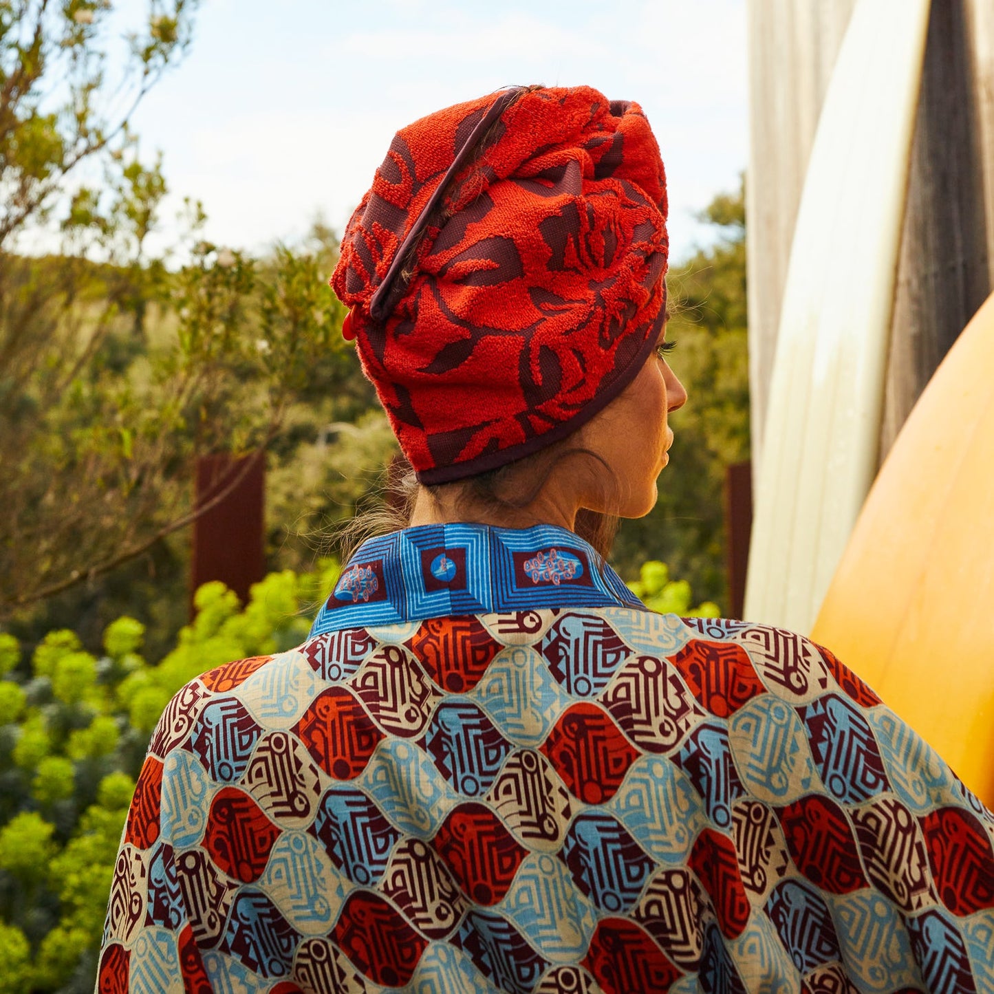 Sage X Clare - Rosalia Hair Wrap - Flame