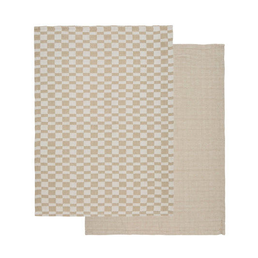 Davis & Waddell - Heritage Check Cotton Tea Towel - 2pcs Set